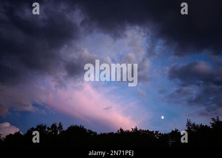 Luminous dusk skies after a storm Stock Photo