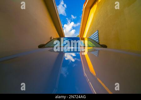 Automobile and reflections. Stock Photo