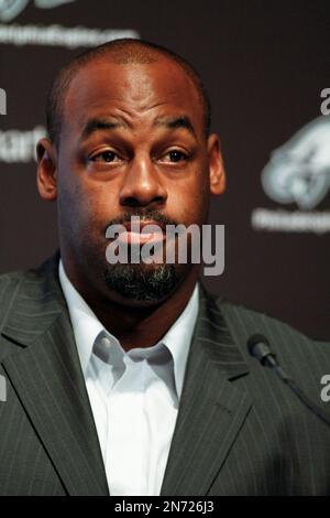 Philadelphia Eagles Donovan McNabb pauses during the team's minicamp at  their practice facility Tuesday, June 10, 2008 in Philadelphia. The  five-time Pro Bowl quarterback likely will miss the rest of the week's