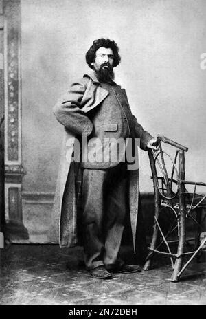 Giovanni Segantini. Portrait of the Italian painter, Giovanni Segantini (1858-1899), c.1890 Stock Photo