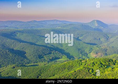 Solosnica (Breitenbrunn), forest, mountains Male Karpaty (Little Carpathians), view to summit Vysoka in Male Karpaty (Little Carpathians), Slovakia Stock Photo