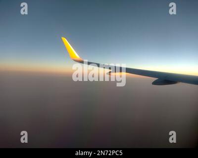 AIRPLANE WING Stock Photo