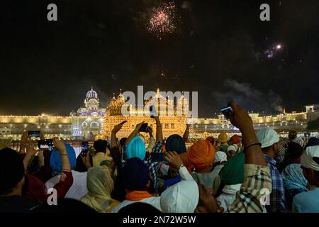 Golden Temple Amritsar Diwali Stock Photo