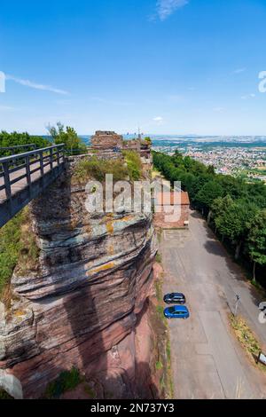 Vosges (Vogesen) Mountains, Hohbarr Castle (Chateau du Haut-Barr) in Alsace (Elsass), Bas-Rhin (Unterelsass), France Stock Photo