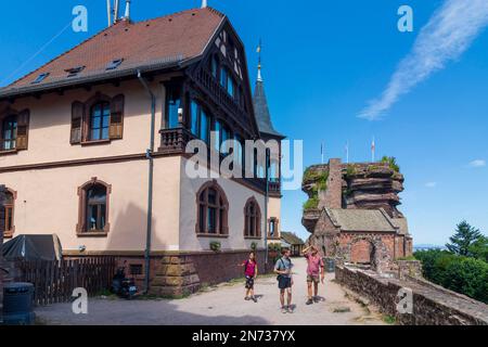 Vosges (Vogesen) Mountains, Hohbarr Castle (Chateau du Haut-Barr) in Alsace (Elsass), Bas-Rhin (Unterelsass), France Stock Photo