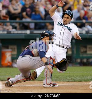 Yan Gomes Behind Plate with Umpire from Nationals vs. Gian…