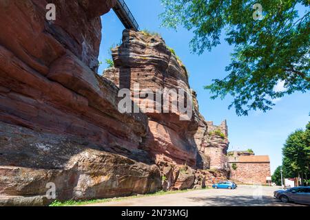 Vosges (Vogesen) Mountains, Hohbarr Castle (Chateau du Haut-Barr) in Alsace (Elsass), Bas-Rhin (Unterelsass), France Stock Photo