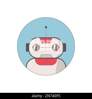 Ai artificial intelligence technology hi tech business icon. open Ai icon, smart bot, robot character on white background, Abstract, vector. design Stock Vector