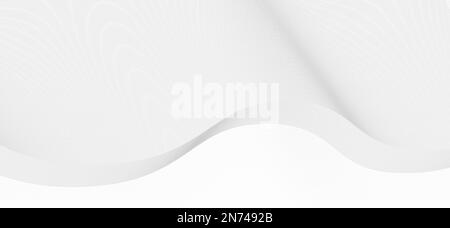 Abstract subtle grey background with thin undulated lines. Guilloched vector graphic pattern Stock Vector