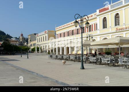 Solomos Square, Zakynthos Town, Zakynthos Island, Ionian Islands, Mediterranean Sea, Greece Stock Photo