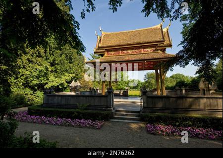 Germany, Hesse, Taunus, Bad Homburg vor der Höhe, Kurpark, Sala Thai, Siamese Temple Stock Photo