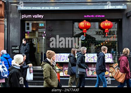 London, UK. 4 February 2023. plum valley, Chinese Restaurant in Chinatown, London, UK. Video date 10 February 2023. Stock Photo