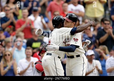 Atlanta Braves Dan Uggla is seen sat he Braves play the Washington  Nationals at Nationals Park on August 6, 2013 in Washington, D.C. UPI/Kevin  Dietsch Stock Photo - Alamy