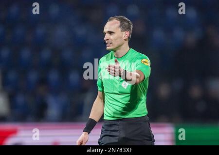 Netherlands. 10th Feb, 2023. DEN BOSCH, NETHERLANDS - FEBRUARY 10: referee Wouter Wiersma during the Keuken Kampioen Divisie match between FC Den Bosch and Jong Ajax at Stadion De Vliert on February 10, 2023 in Den Bosch, Netherlands (Photo by Joris Verwijst/ Orange Pictures) Credit: Orange Pics BV/Alamy Live News Stock Photo