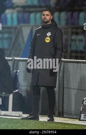 Netherlands. 10th Feb, 2023. DEN BOSCH, NETHERLANDS - FEBRUARY 10: 4th official Jaafar Aafouallah during the Keuken Kampioen Divisie match between FC Den Bosch and Jong Ajax at Stadion De Vliert on February 10, 2023 in Den Bosch, Netherlands (Photo by Joris Verwijst/ Orange Pictures) Credit: Orange Pics BV/Alamy Live News Stock Photo