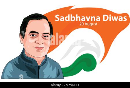 Sadbhavana Diwas poster vector illustration Stock Vector