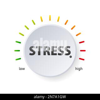 Stress scale test. Prevent stress level. Vector illustration Stock ...