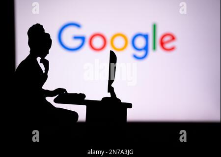 INDIA, NEW DELHI. JANUARY 30, 2023: Google. The Power of Connection: A Female Entrepreneur's Quest for Success Stock Photo