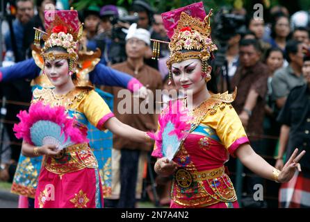 Denpasar Bali Indonesia June Group Of Beautiful Women In Traditional Balinese