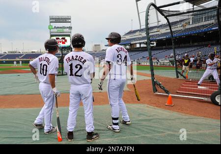 Mississippi State's Hunter Renfroe (34) is greeted by teammates