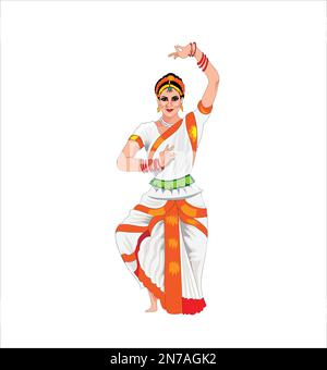 indian classical dancer kathak Stock Vector Image & Art - Alamy