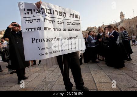 Orthodox Jews Are Pictured At The Western Wall Religous Site In ...