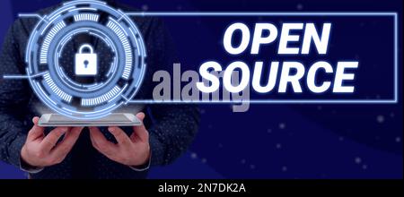 Inspiration showing sign Open Source. Conceptual photo denoting software which original source code freely available Stock Photo