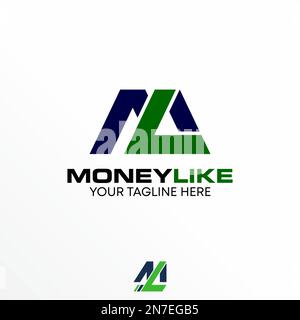 Letter or word ML or LM connected font image graphic icon logo design abstract concept vector stock. used as a symbol related to Initial or monogram Stock Vector