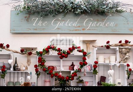 London, UK. 9th Feb, 2023. This photo taken on Feb. 9, 2023 shows a view of a flower shop in Borough Market in London, Britain. Credit: Li Ying/Xinhua/Alamy Live News Stock Photo