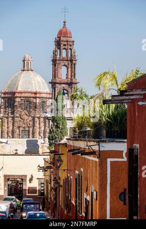 San Miguel de Allende Guanajuato Mexico,Historico Central historic center Zona Centro,Templo Iglesia de San Francisco dome,neoclassical style bell tow Stock Photo