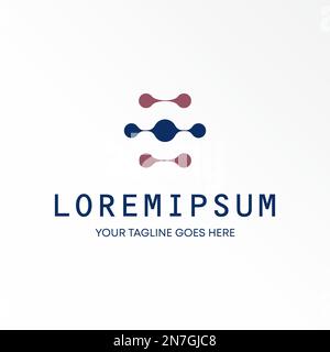 simple Tech dots in Hexagon like letter O or H font image graphic icon logo design abstract concept vector stock related to internet or initial. Stock Vector