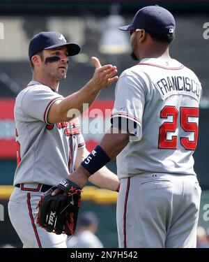 Atlanta Braves Dan Uggla is seen sat he Braves play the Washington  Nationals at Nationals Park on August 6, 2013 in Washington, D.C. UPI/Kevin  Dietsch Stock Photo - Alamy