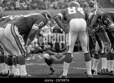 Fran Tarkenton, (10) Minnesota Vikings quarterback with teammate Carl Eller  (81), Jan. 7, 1974. Location unknown. (AP Photo/Ferd Kaufman Stock Photo -  Alamy