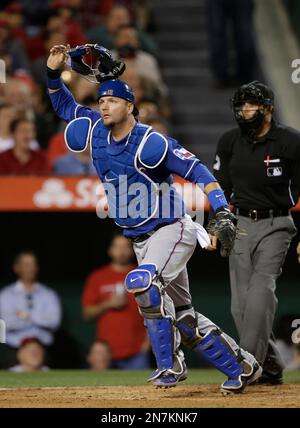 Texas Rangers' A.J. Pierzynski looks down the third base line in the third  inning of a baseball game against the Oakland Athletics Wednesday, June 19,  2013, in Arlington, Texas. (AP Photo/Tony Gutierrez