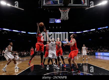 Brooklyn Nets forward Jerry Stackhouse (42) looks to pass during the game  against Orlando Magic in the second half at the Barclays Center in New York  City on November 11, 2012. Nets