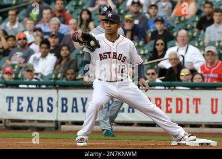 MAY 16 2012: Houston Astros first baseman Carlos Lee #45 stops at