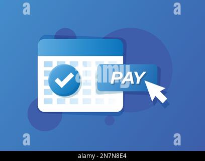 Success approved payment icon in flat style. Check mark notification vector illustration on isolated background. Invoice payday sign business concept. Stock Vector