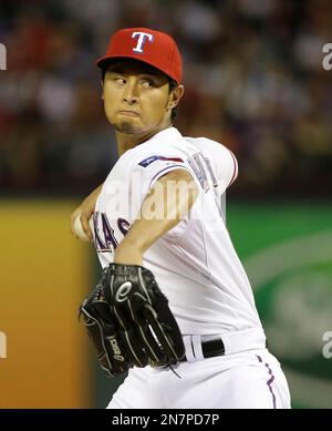 Japan's pitcher Yu DARVISH throws a ball during the practice session at  Tokyo Dome in Bunkyo Ward, Tokyo on March 8, 2023. Japan will face China in  the opening game on the