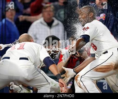 Atlanta Braves Dan Uggla is seen sat he Braves play the Washington  Nationals at Nationals Park on August 6, 2013 in Washington, D.C. UPI/Kevin  Dietsch Stock Photo - Alamy