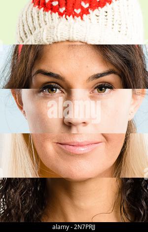 Never change who you are just to fit in. an unrecognisable group of women collaged into one image. Stock Photo