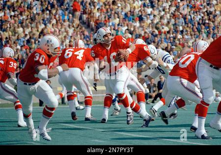 Jim Plunkett (16) quarterback for the New England Patriots, Nov