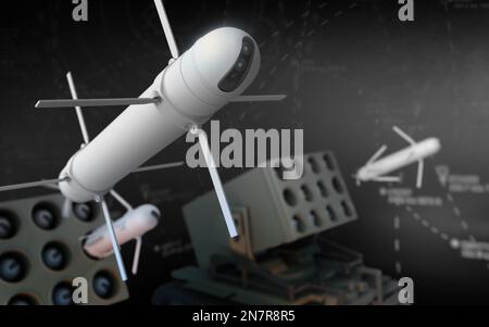 Swarm of Kamikaze - 3D Rendering Stock Photo