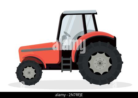 a new tractor for agricultural work illustration on white background Stock Vector