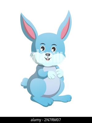 Antarctica rabbit cartoon character . Vector . Stock Vector