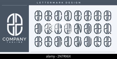 Abstract tube letter Z logo design. Modern line capsule ZZ Z letter logo vector. Stock Vector