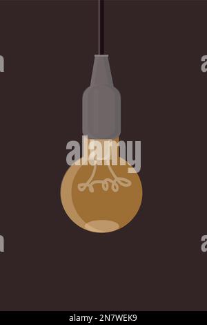 a loft style lamp on white background isolated interior element vector Stock Vector