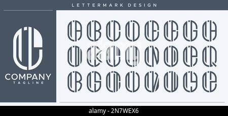 Abstract tube letter L logo design. Modern line capsule LL L letter logo vector. Stock Vector