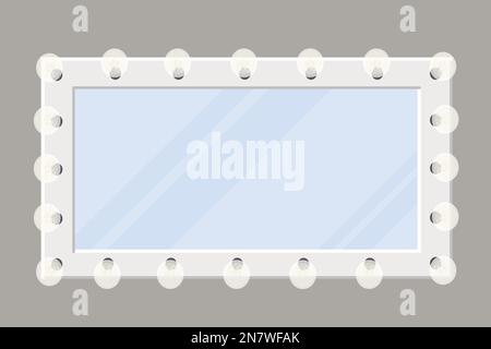makeup artist mirror t in the beauty room Stock Vector