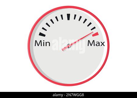 a fuel pressure sensor at maximum pressure value indicator Stock Vector