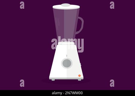 a beverage blender with white bowl kitchen appliances Stock Vector